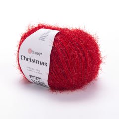YARNART CHRISTMAS - SPARKLY KNITTING YARN RED - 11