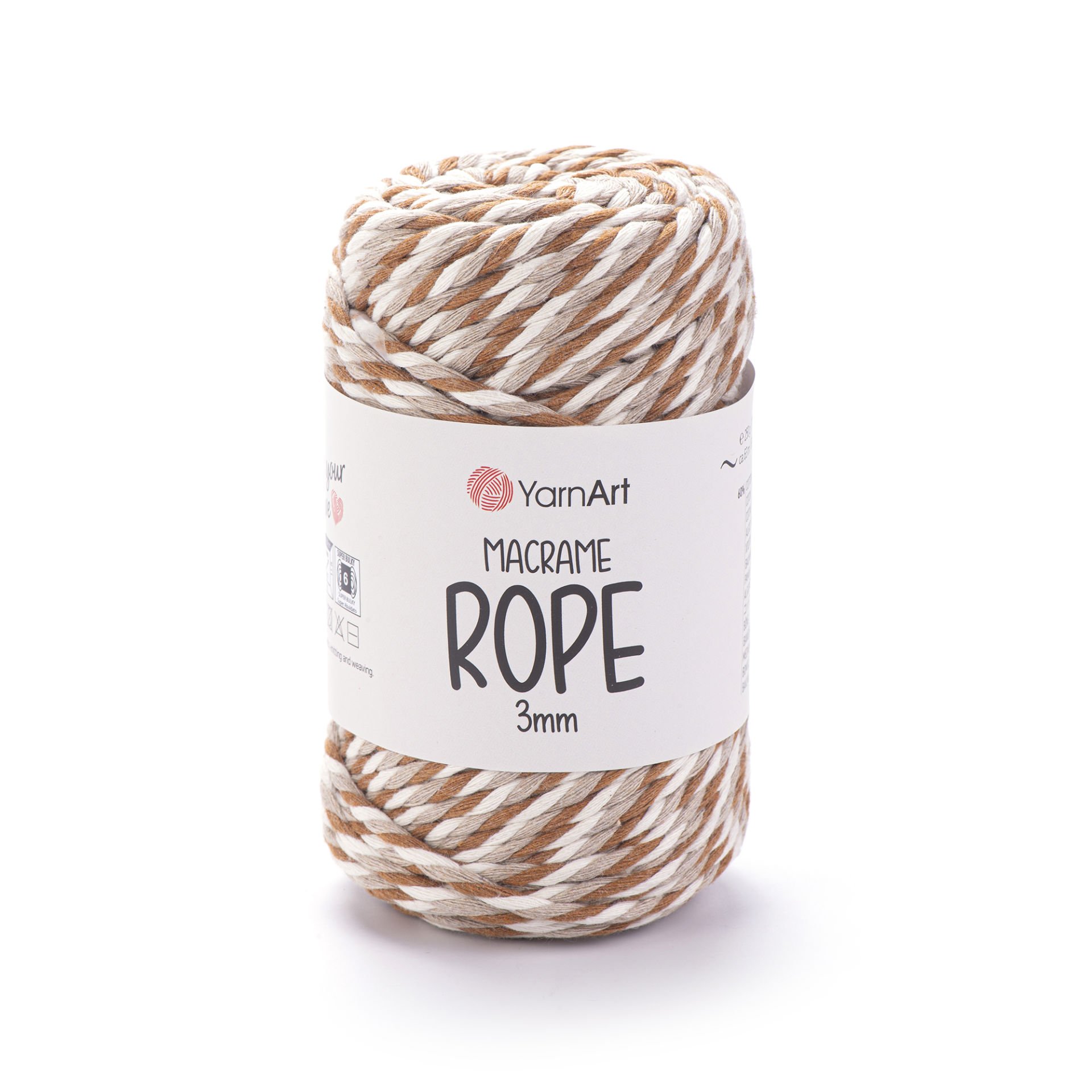 YARNART MACRAME ROPE 3 MM - MACRAME CORD VARIEGATED - 821