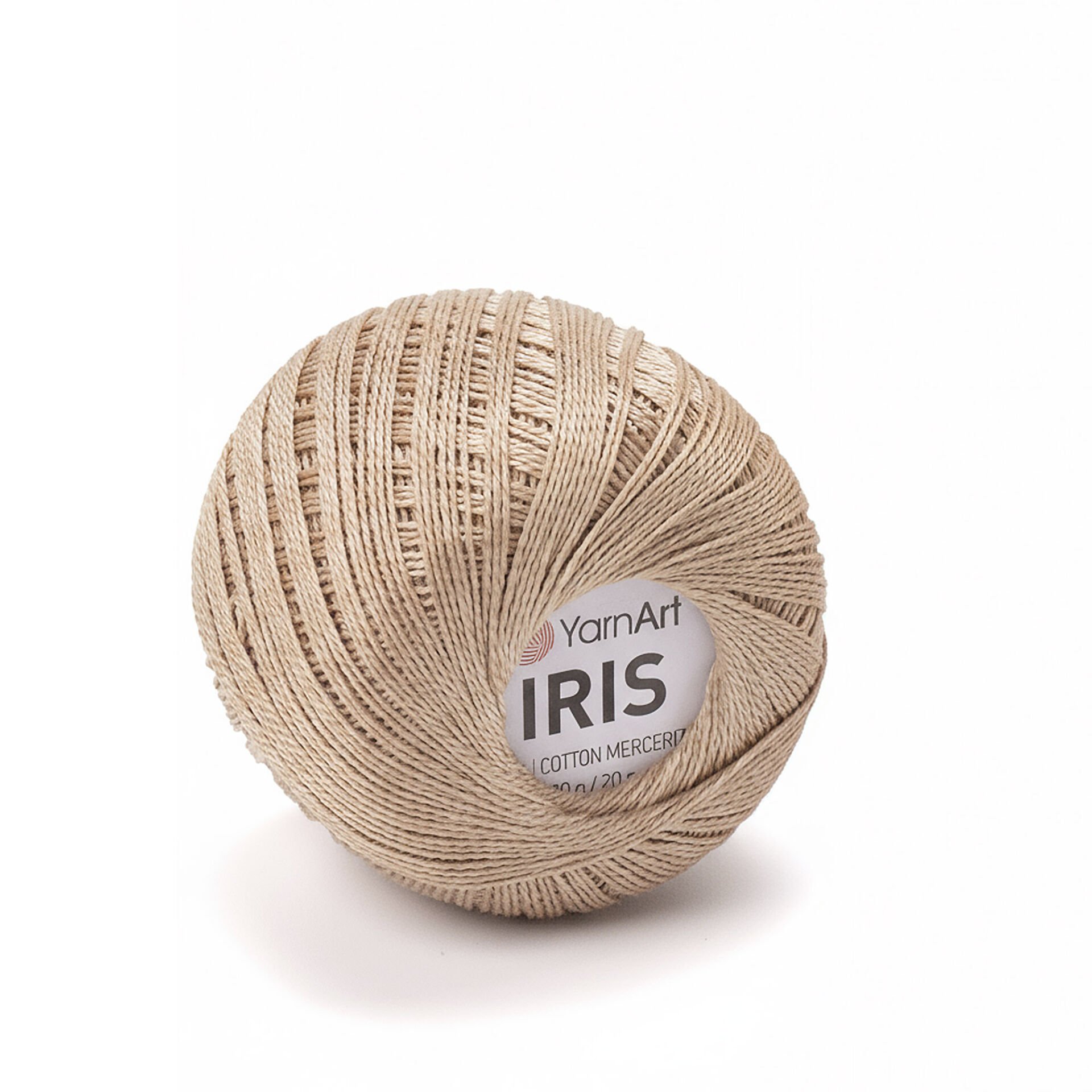 YARNART IRIS - MERCERIZED LACE YARN DARK BEIGE - 930