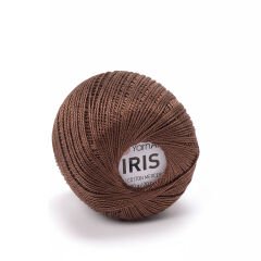 YARNART IRIS - MERCERIZED LACE YARN REDDISH BROWN - 932