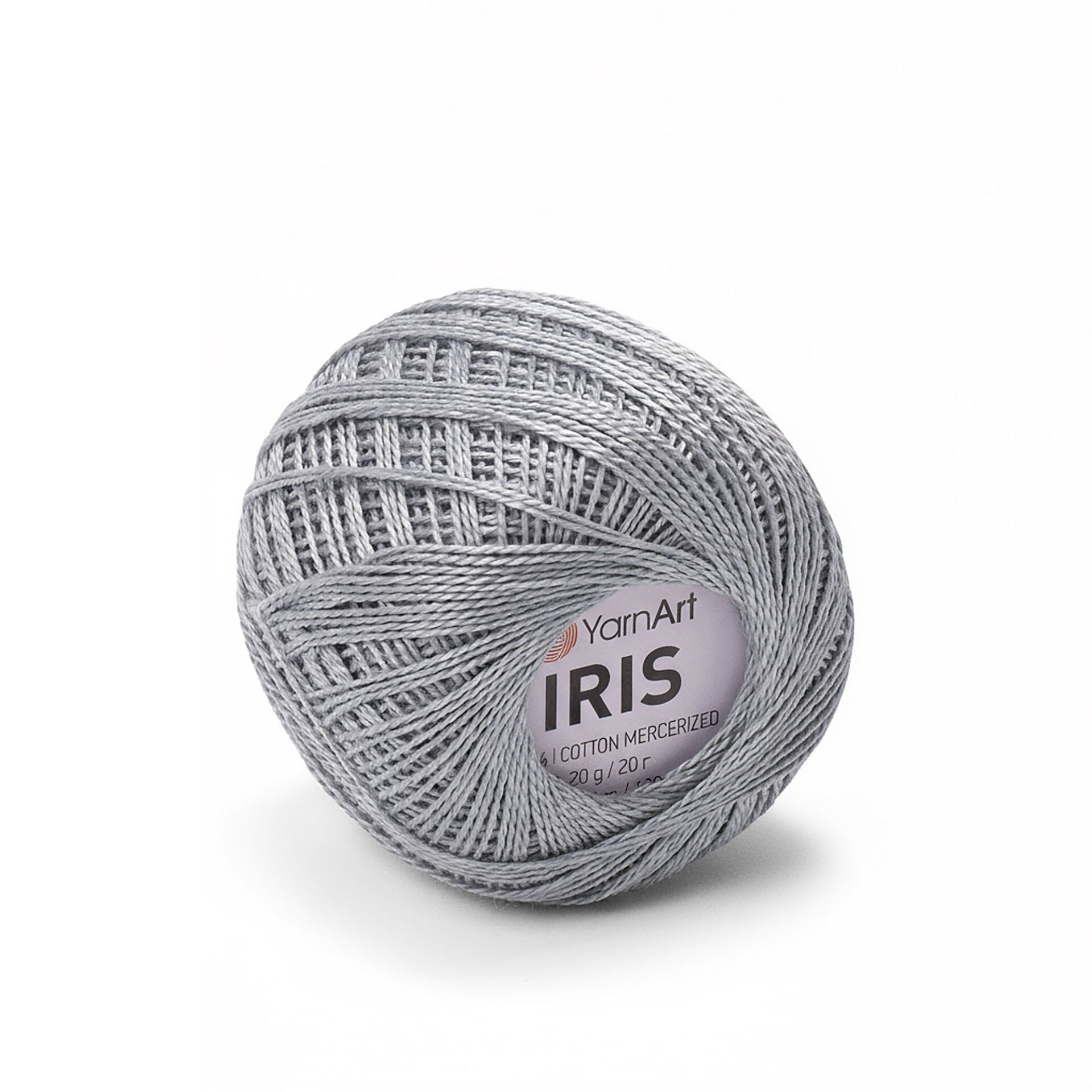 YARNART IRIS - MERCERIZED LACE YARN LIGHT GREY - 933