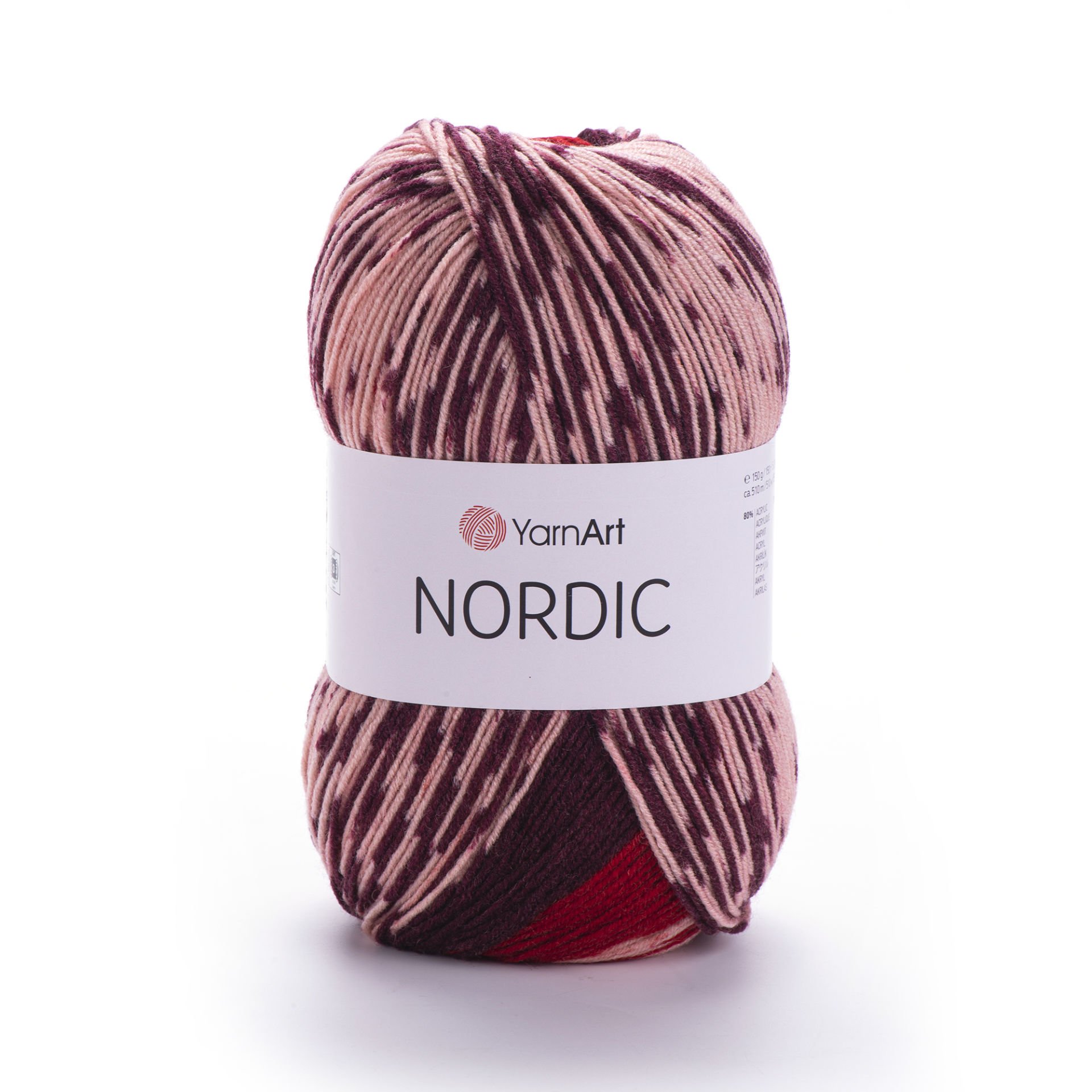 YARNART NORDIC - MULTICOLOR KNITTING YARN VARIEGATED - 664