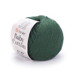 YARNART BABY COTTON - BABY YARN PETROL GREEN - 444