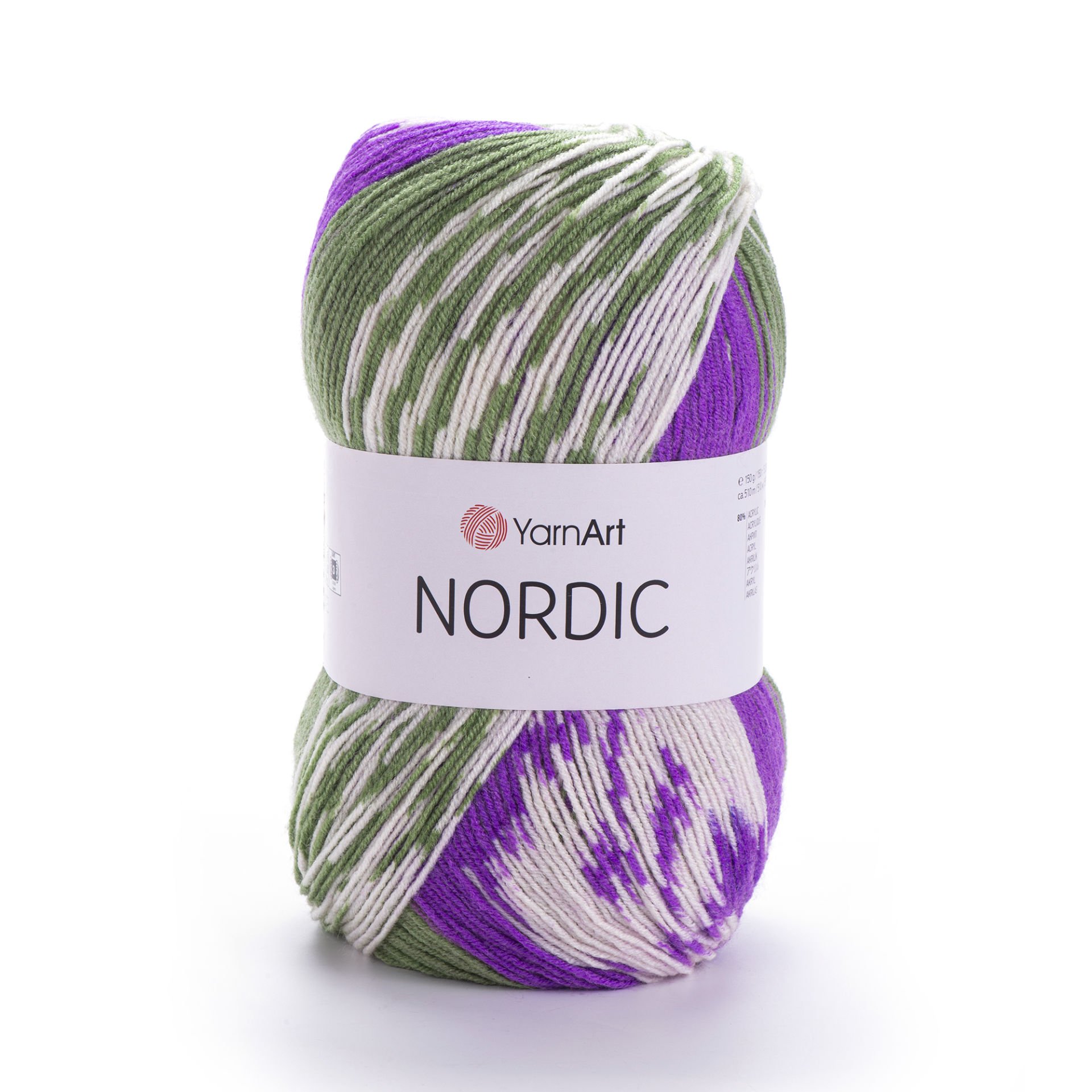 YARNART NORDIC - MULTICOLOR KNITTING YARN VARIEGATED - 666