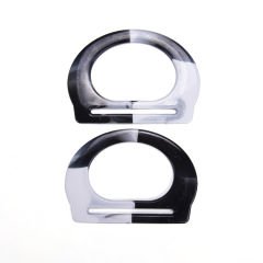 PERFORATED D MODEL BAG HANDLE 2 PCS BLACK