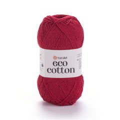 YARNART ECO COTTON - KNITTING YARN RED - 769