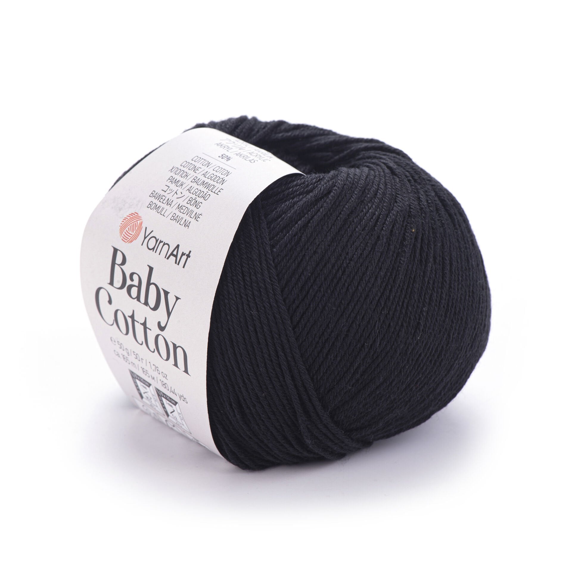 YARNART BABY COTTON - BABY YARN BLACK - 460