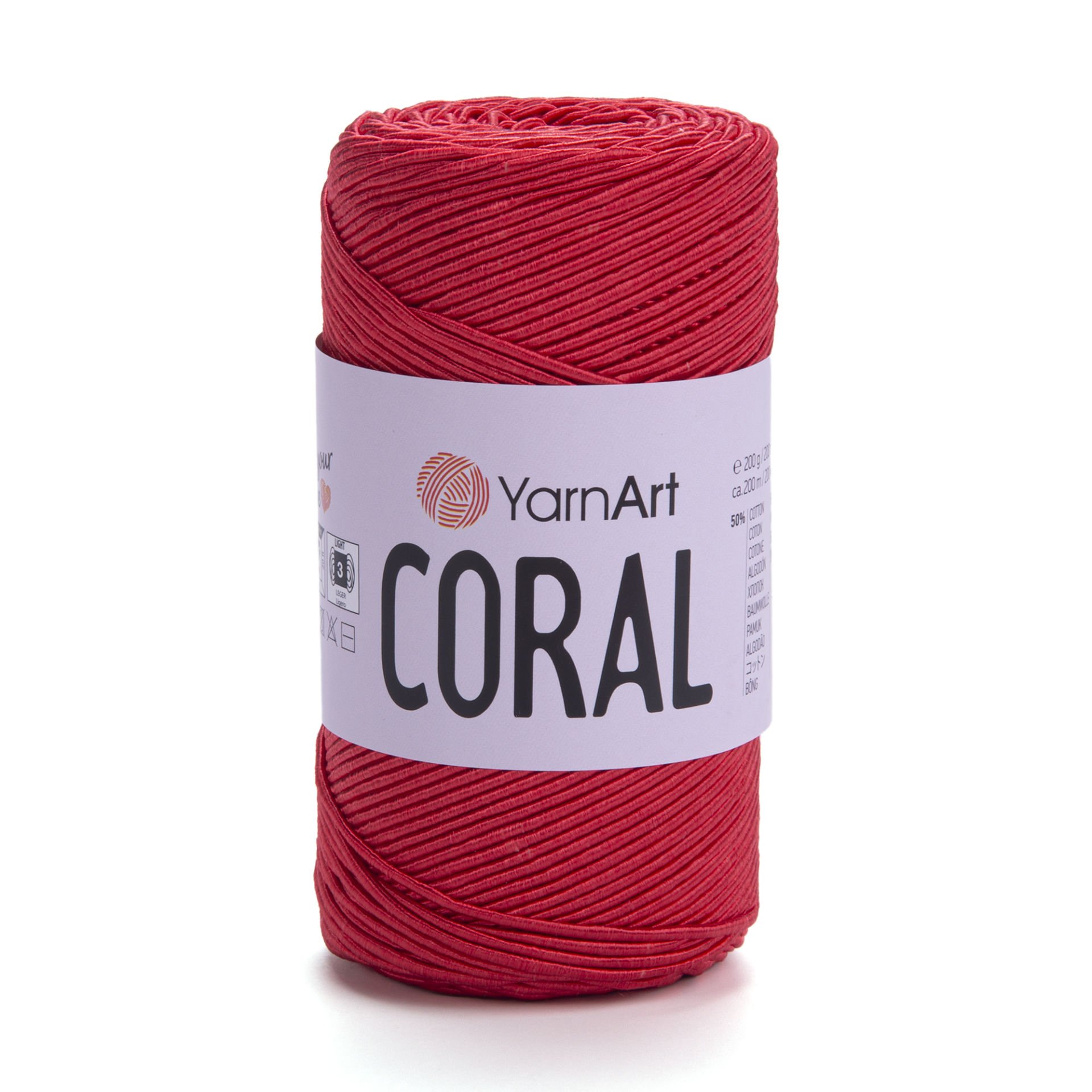 YARNART CORAL -  KNITTING YARN RED - 1907