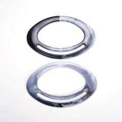 PERFORATED OVAL BAG HANDLE 2 PCS BLACK