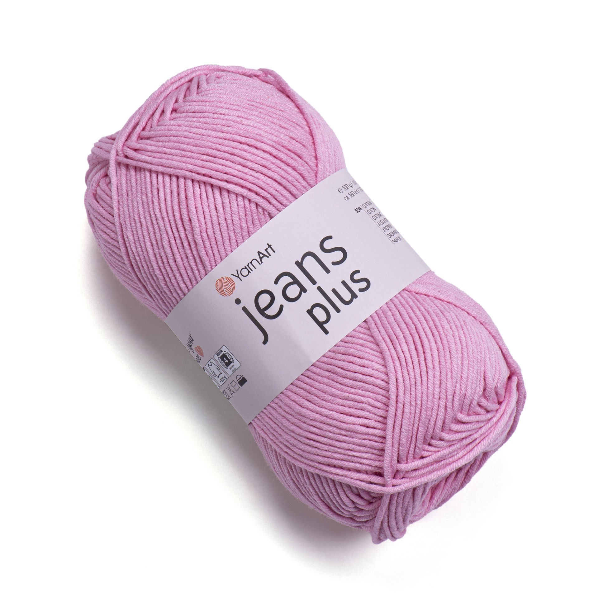 YARNART JEANS PLUS - KNITTING YARN CANDY PINK - 36