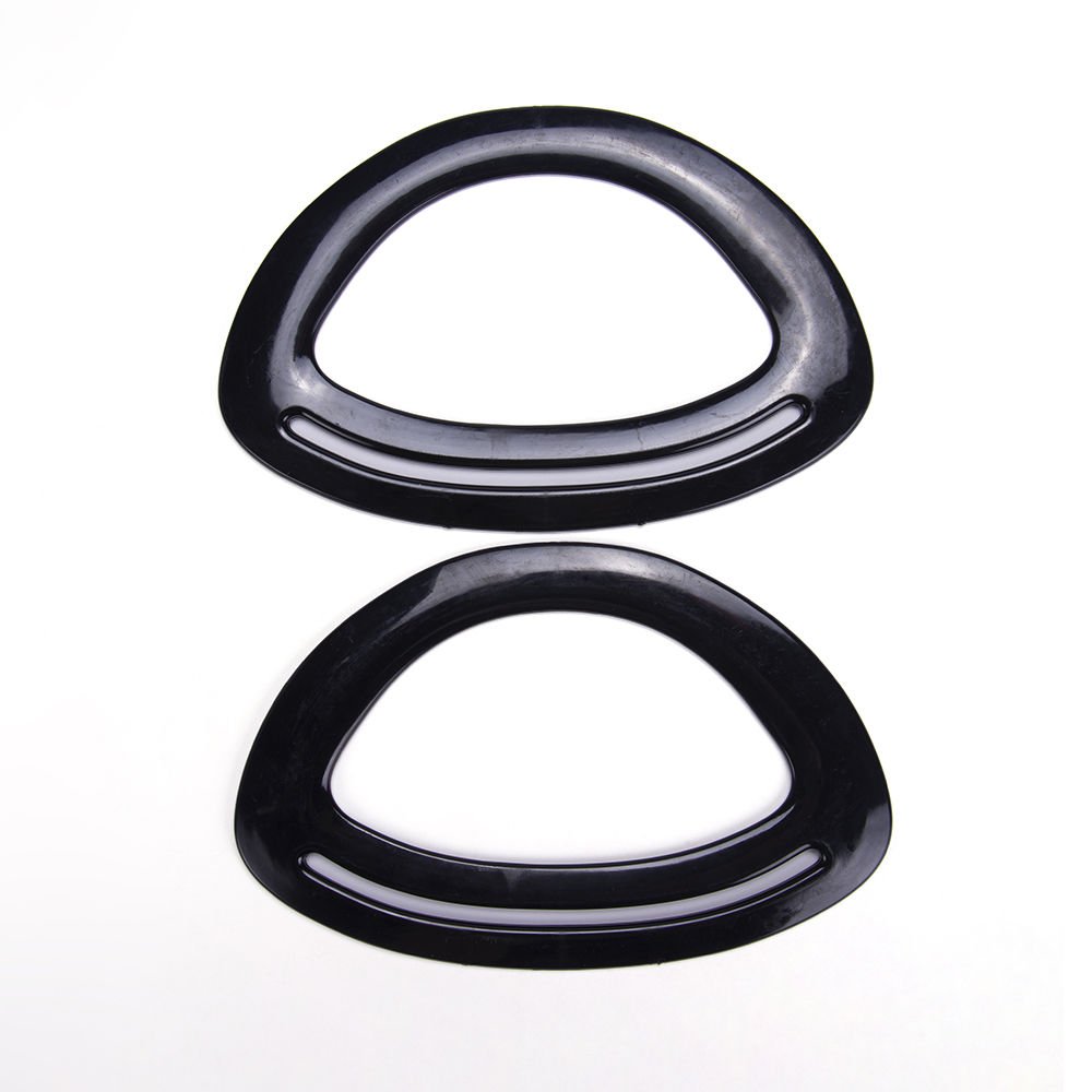 PERFORATED OVAL D MODEL BAG HANDLE 2 PCS BLACK
