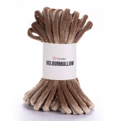YARNART VELOURMALLOW - KNITTING YARN BROWN - 7102