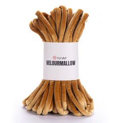 YARNART VELOURMALLOW - KNITTING YARN MUSTARD - 7103