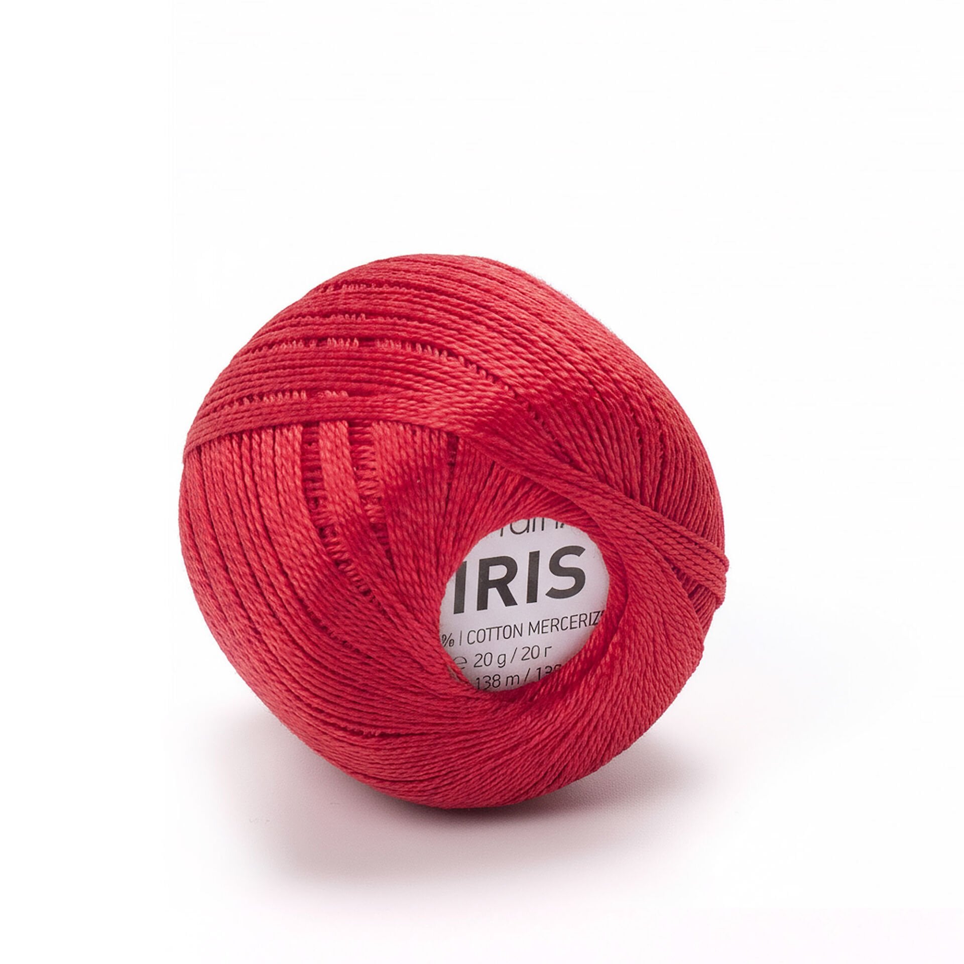 YARNART IRIS - MERCERIZED LACE YARN RED - 916