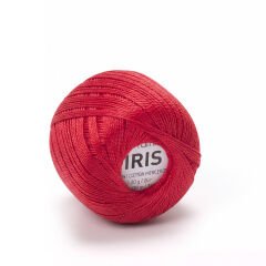 YARNART IRIS - MERCERIZED LACE YARN RED - 916