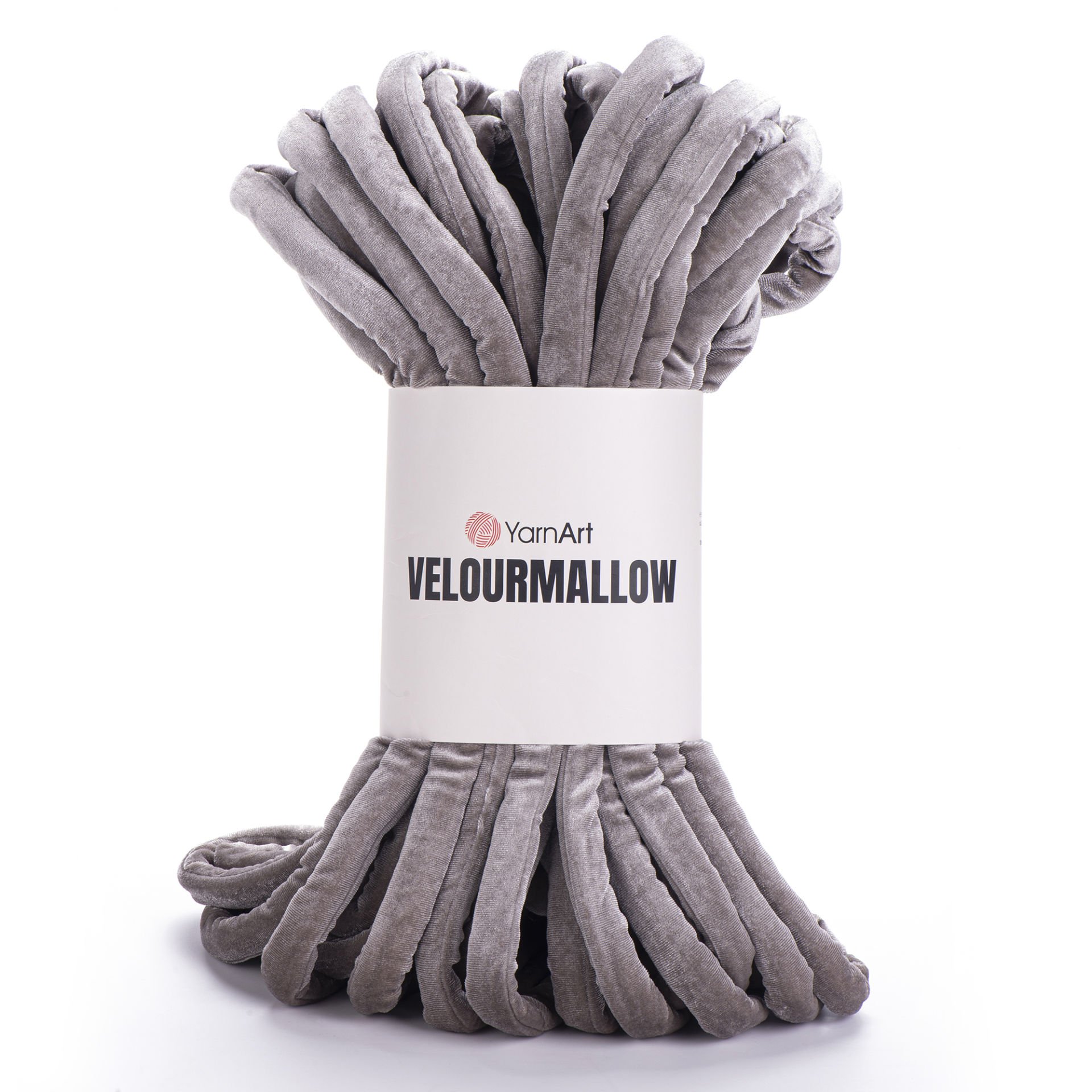 YARNART VELOURMALLOW - KNITTING YARN GREY - 7104