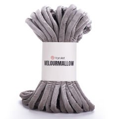 YARNART VELOURMALLOW - KNITTING YARN GREY - 7104
