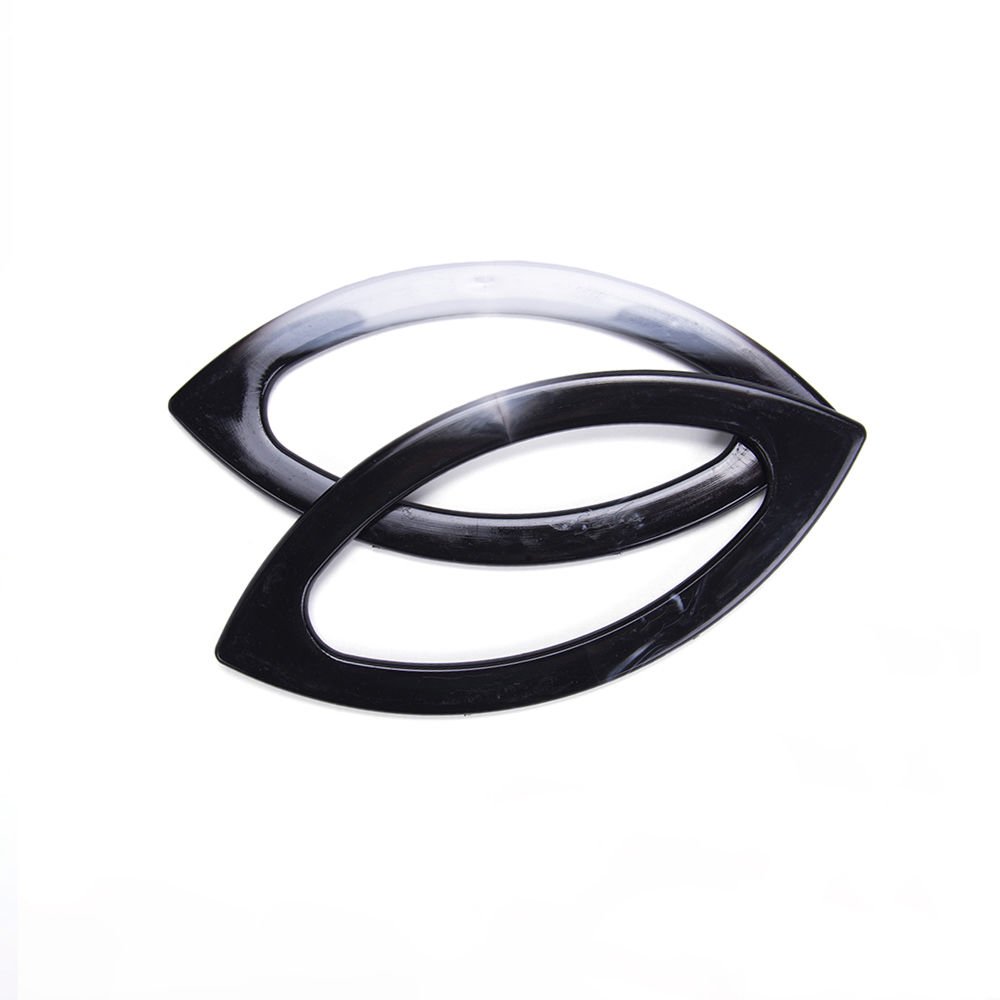 EYE SHAPED BAG HANDLE 2 PCS BLACK