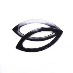 EYE SHAPED BAG HANDLE 2 PCS BLACK