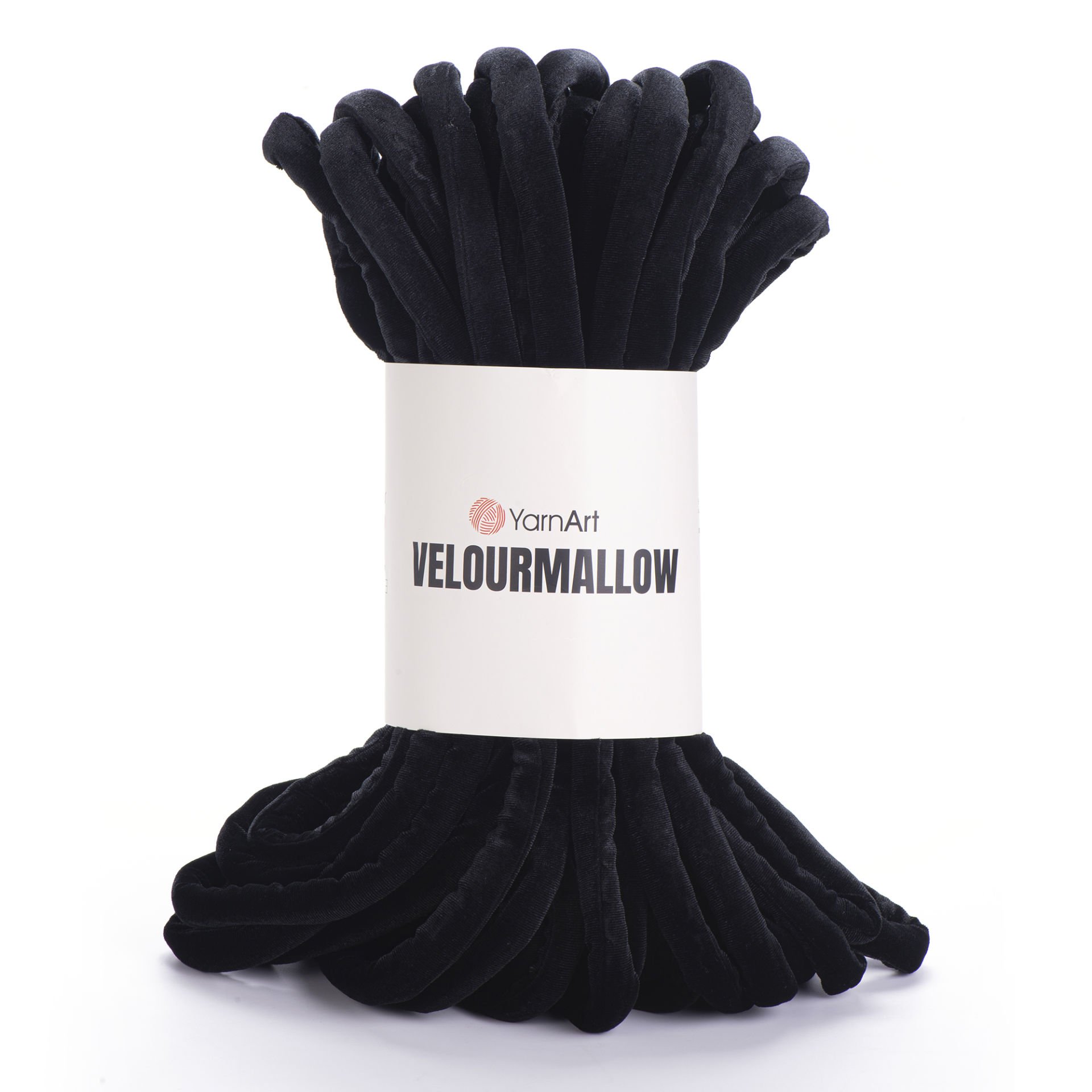 YARNART VELOURMALLOW - KNITTING YARN BLACK - 7109
