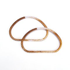 D MODEL BEADED BAG HANDLE 2 PCS AMBER
