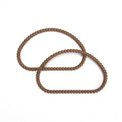 D MODEL BEADED BAG HANDLE 2 PCS BROWN