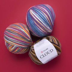 YARNART CLOUD - MULTICOLOR KNITTING YARN