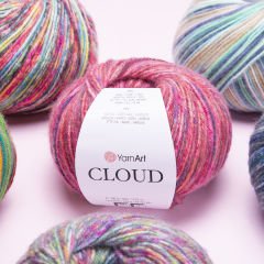 YARNART CLOUD - MULTICOLOR KNITTING YARN VARIEGATED - 5305