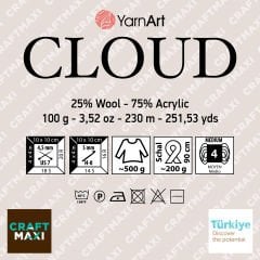 YARNART CLOUD - MULTICOLOR KNITTING YARN