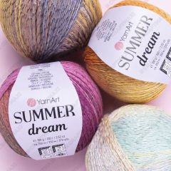 YARNART SUMMER DREAM -  MULTICOLOR KNITTING YARN VARIEGATED - 4305