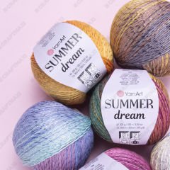 YARNART SUMMER DREAM -  MULTICOLOR KNITTING YARN VARIEGATED - 4305