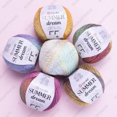 YARNART SUMMER DREAM -  MULTICOLOR KNITTING YARN VARIEGATED - 4305