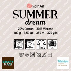 YARNART SUMMER DREAM -  MULTICOLOR KNITTING YARN VARIEGATED - 4305