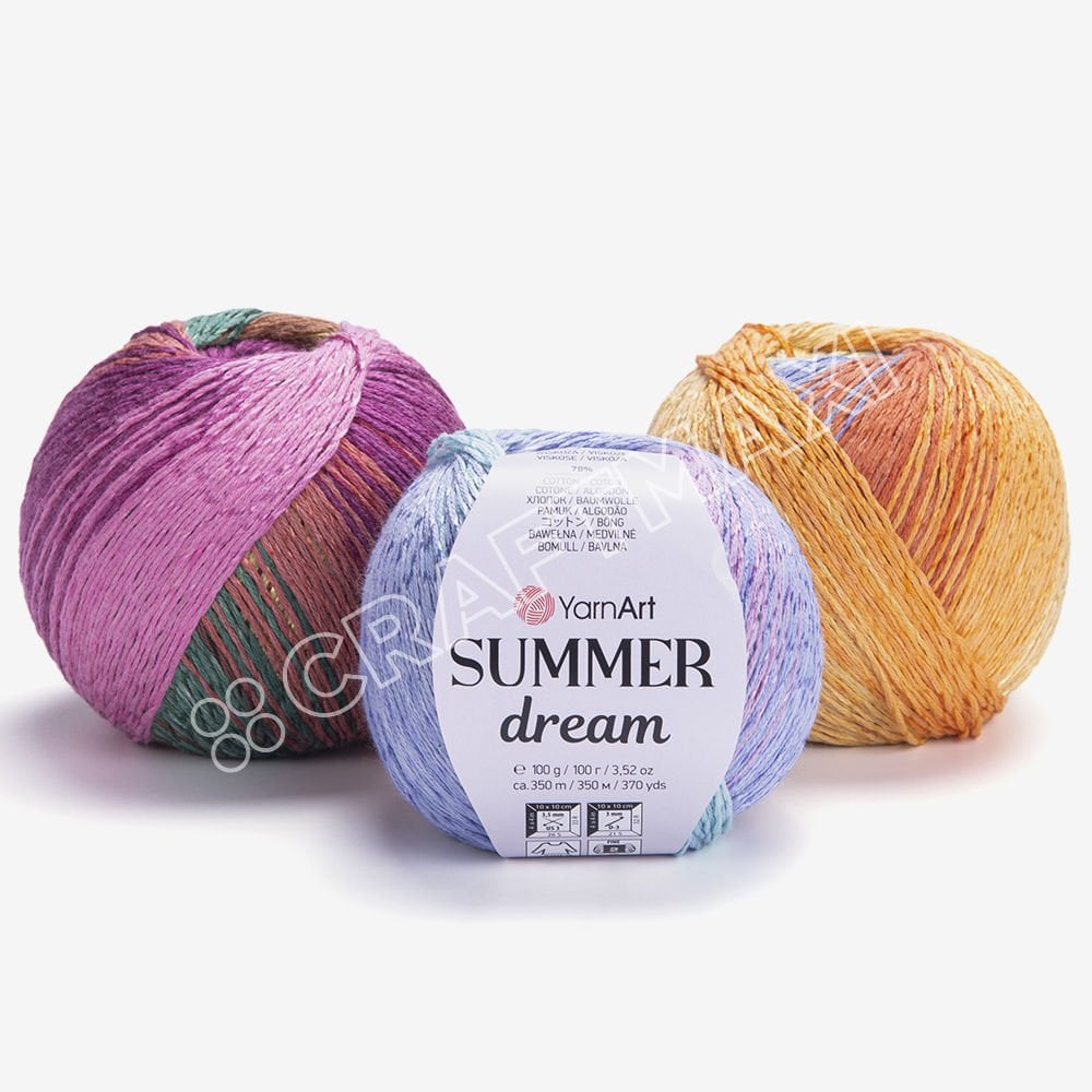 YARNART SUMMER DREAM -  MULTICOLOR KNITTING YARN