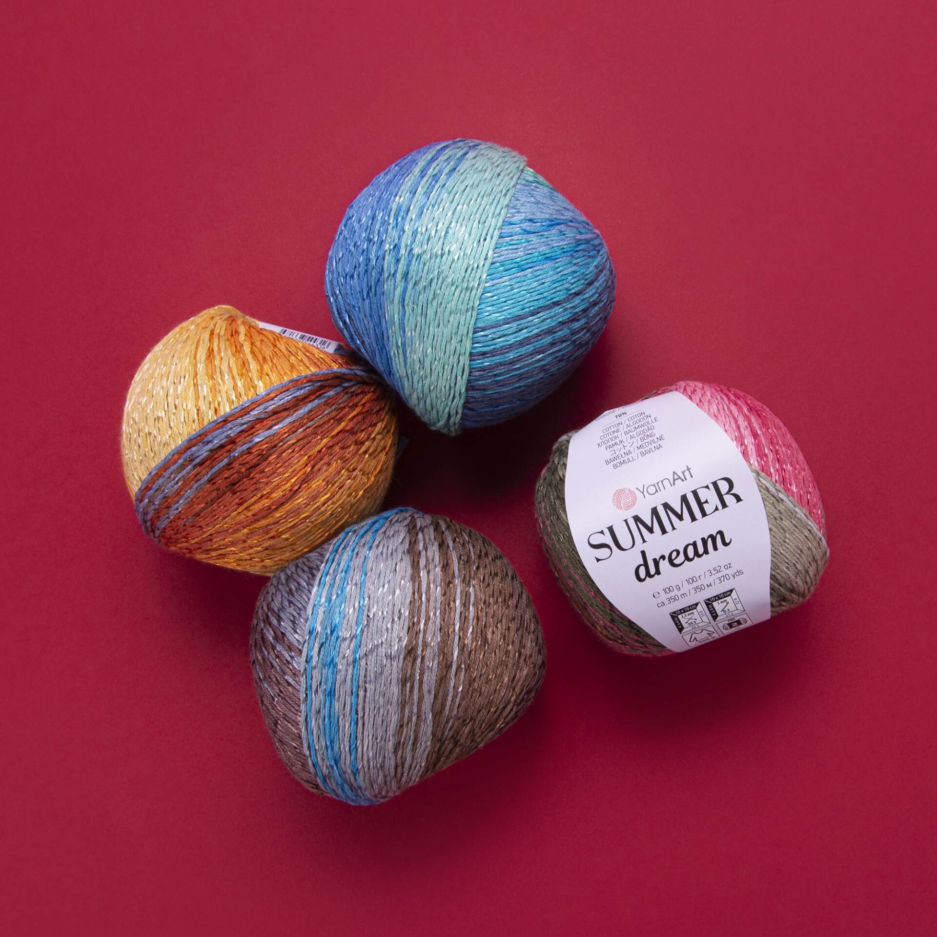 YARNART SUMMER DREAM -  MULTICOLOR KNITTING YARN