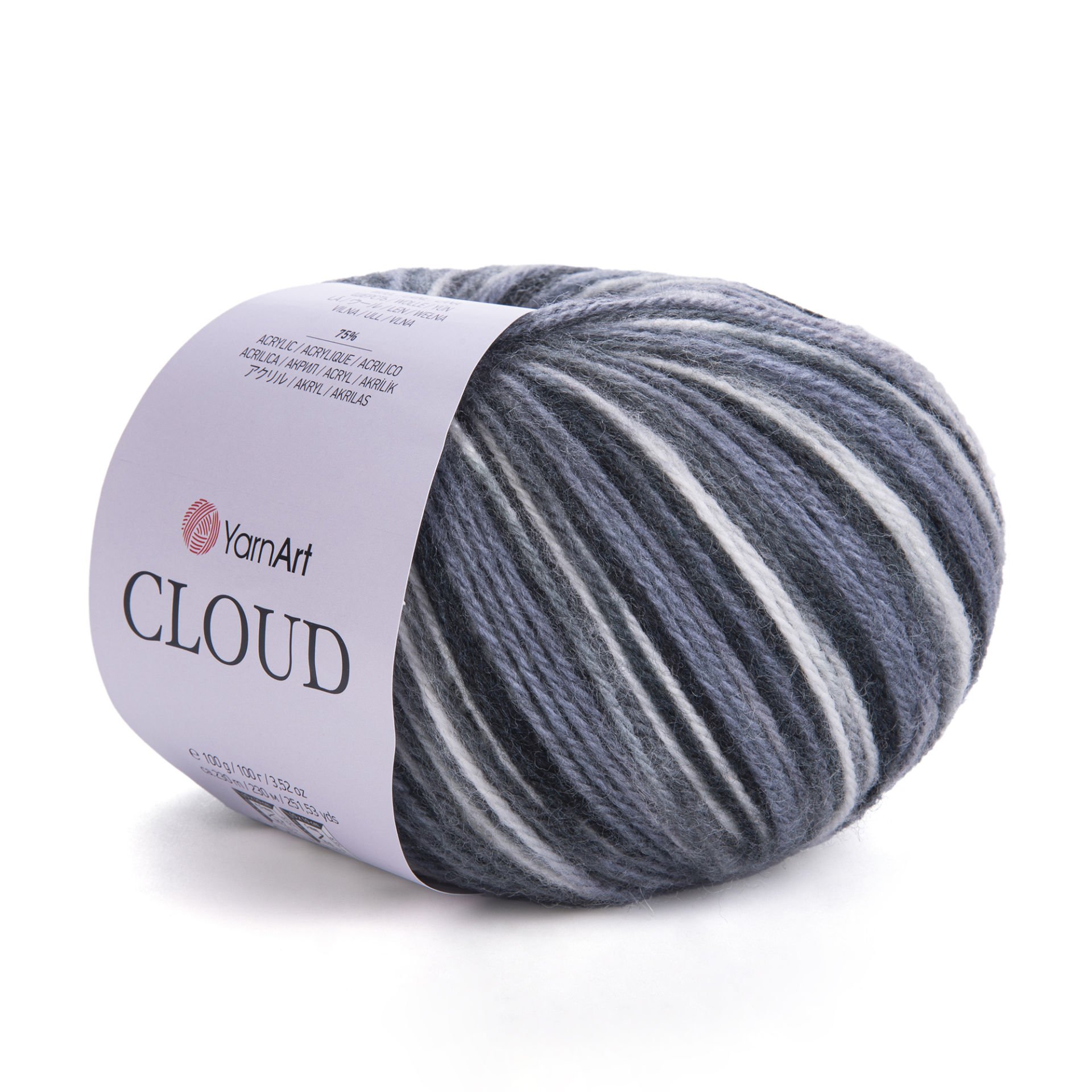 YARNART CLOUD - MULTICOLOR KNITTING YARN VARIEGATED - 5301