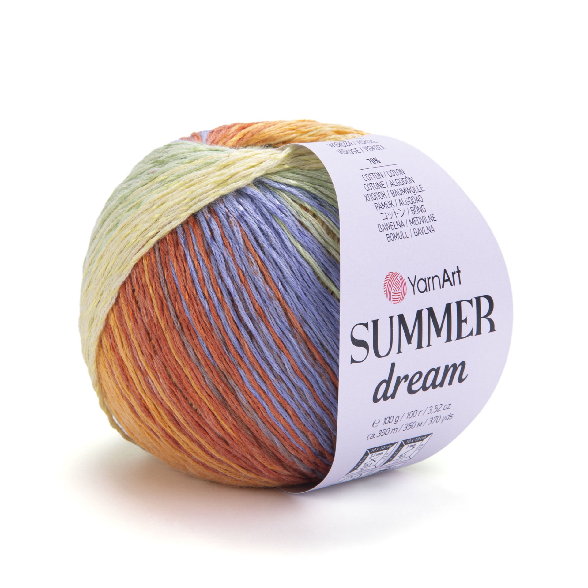YARNART SUMMER DREAM -  MULTICOLOR KNITTING YARN VARIEGATED - 4301