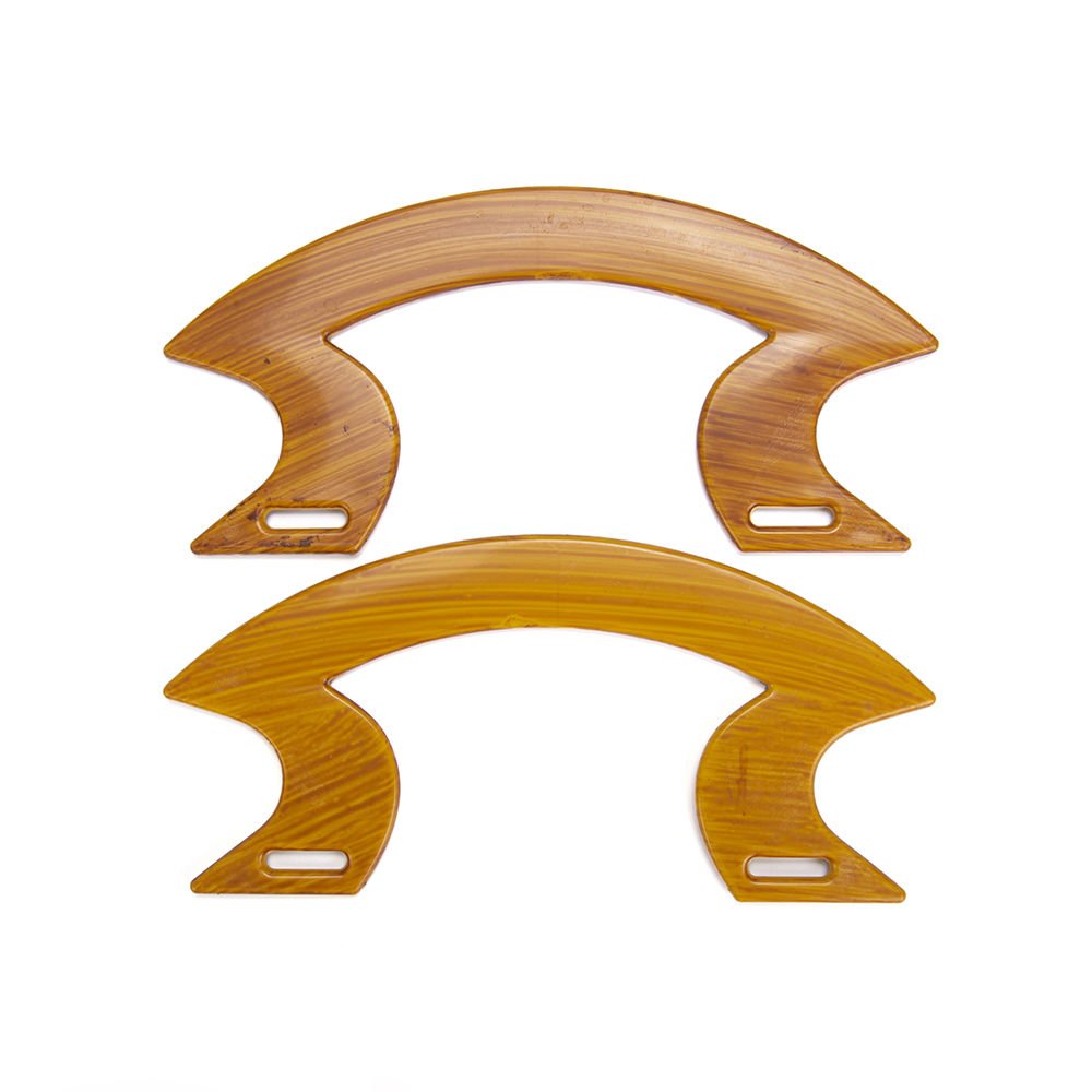 ANGULAR U MODEL BAG HANDLE 2 PCS WOOD