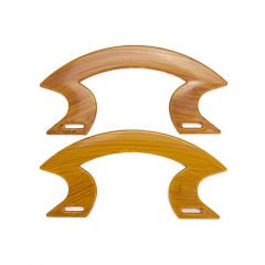 ANGULAR U MODEL BAG HANDLE 2 PCS WOOD