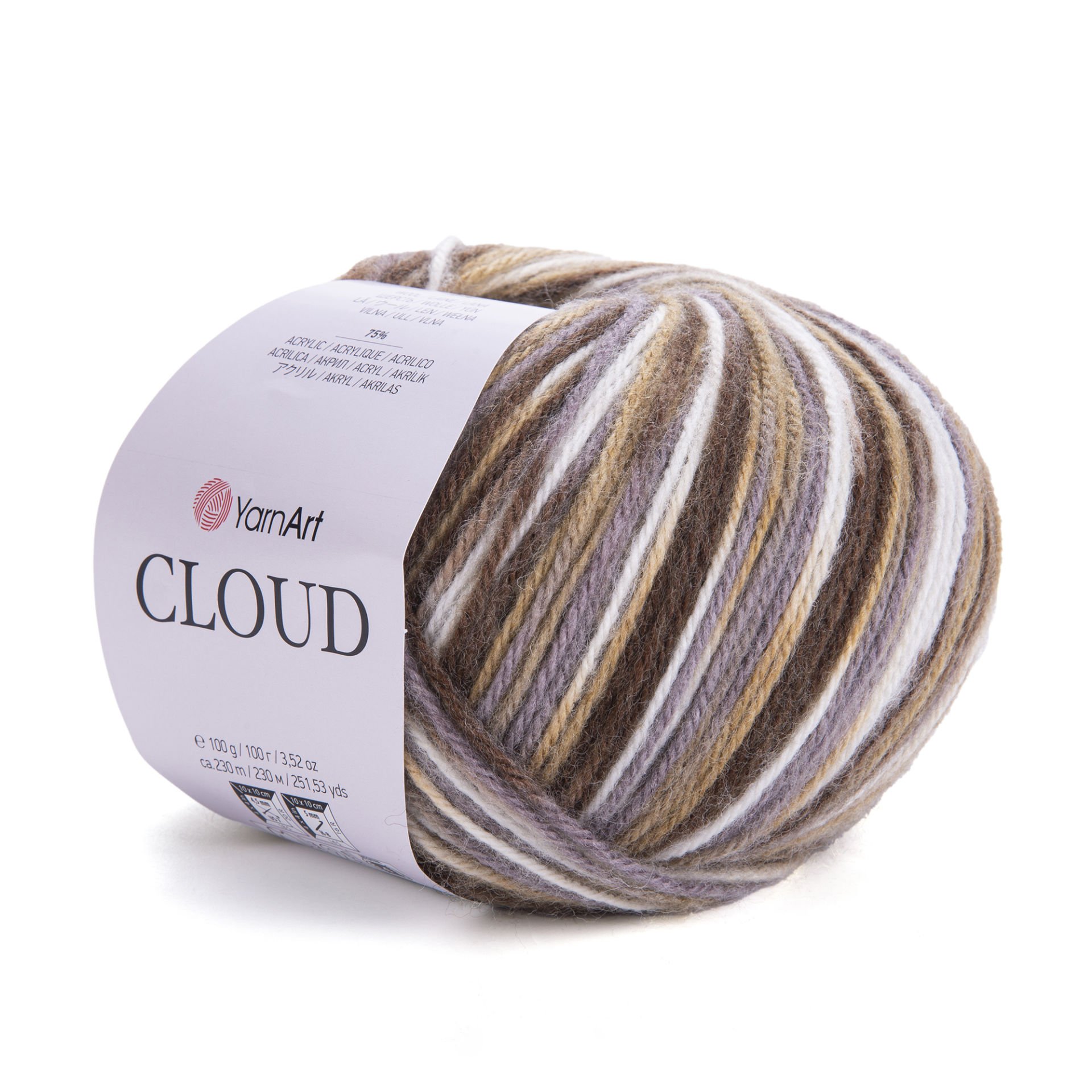 YARNART CLOUD - MULTICOLOR KNITTING YARN VARIEGATED - 5302