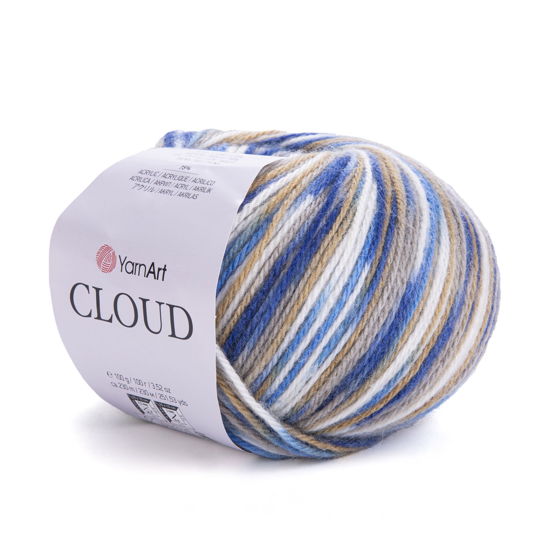 YARNART CLOUD - MULTICOLOR KNITTING YARN VARIEGATED - 5303