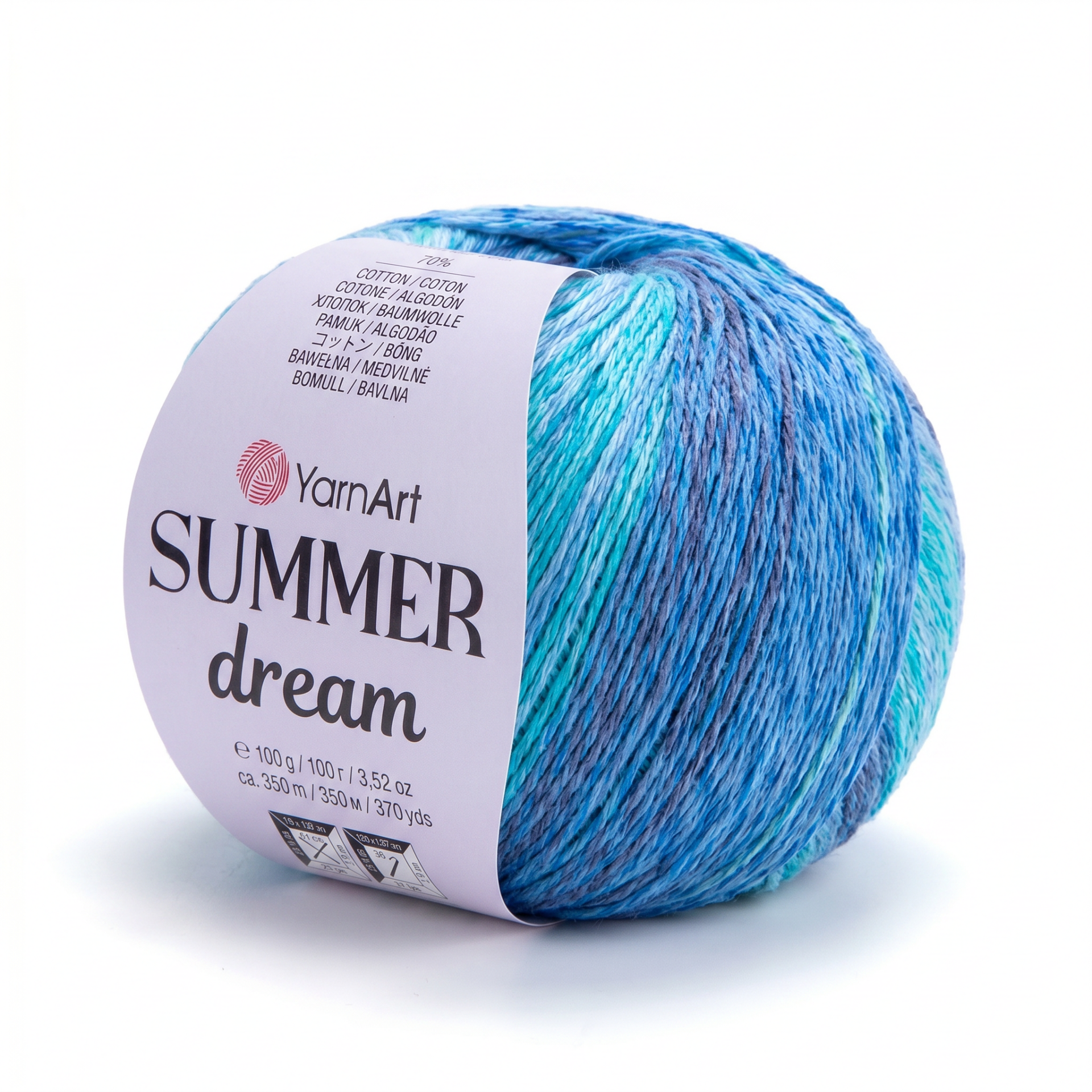 YARNART SUMMER DREAM -  MULTICOLOR KNITTING YARN VARIEGATED - 4304