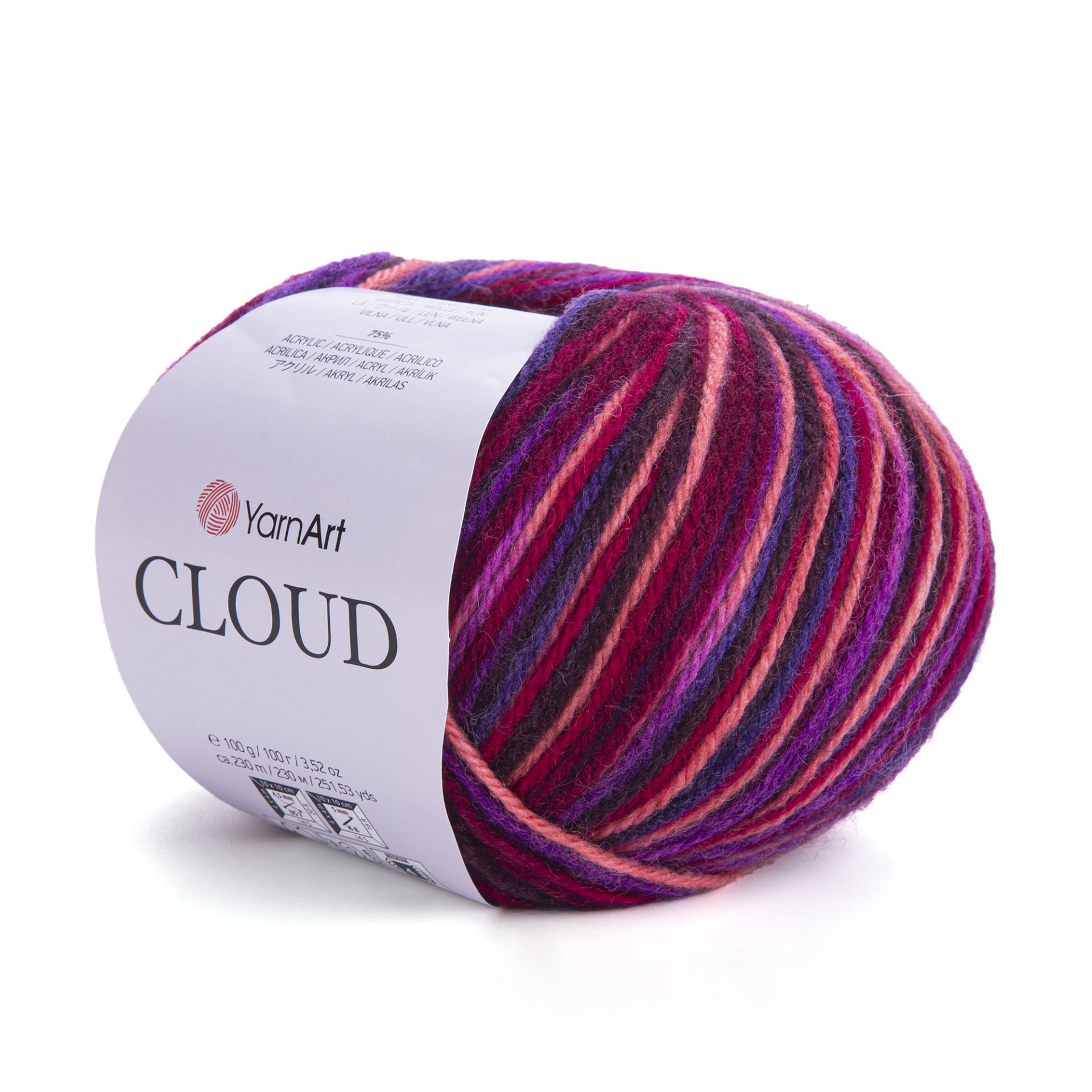YARNART CLOUD - MULTICOLOR KNITTING YARN VARIEGATED - 5305