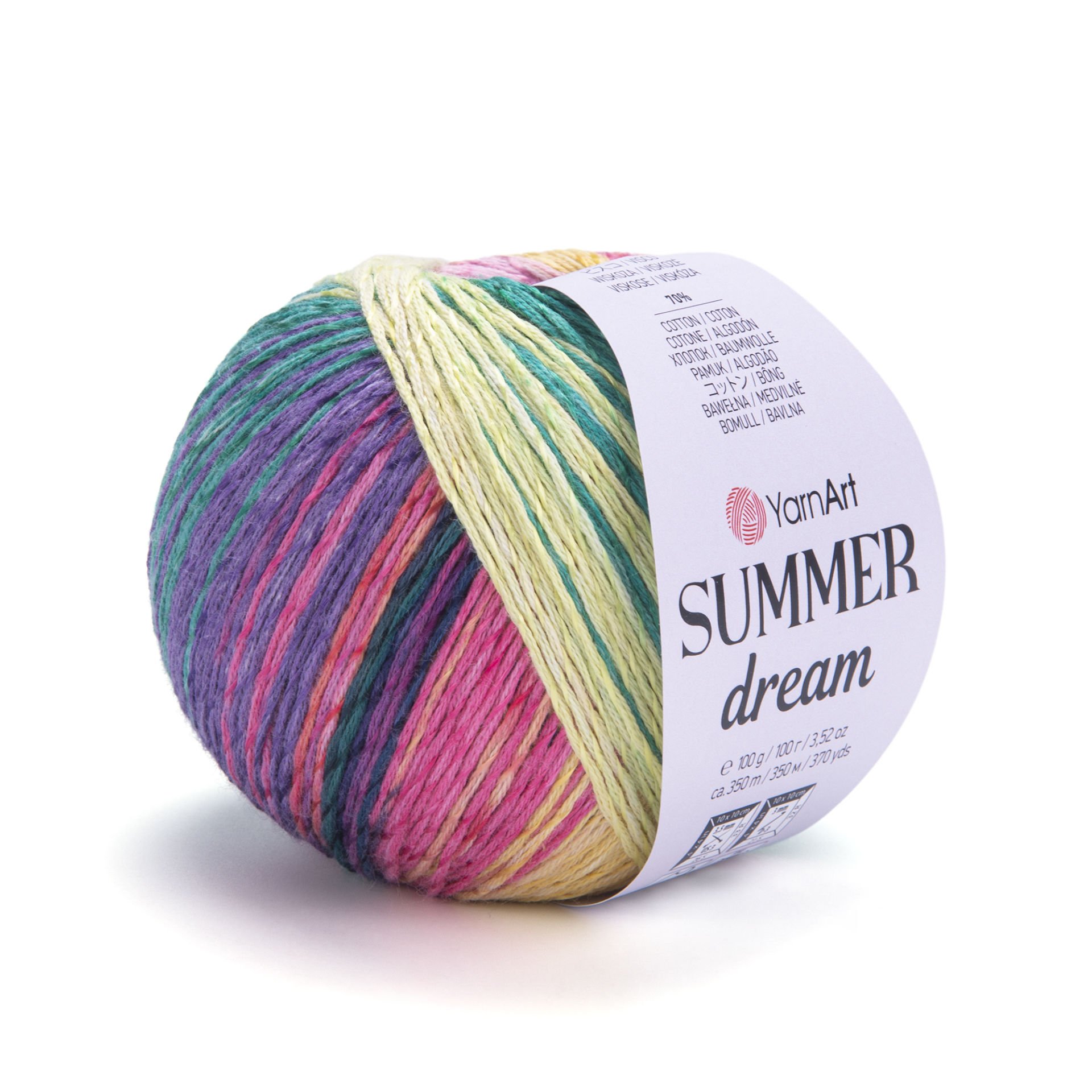 YARNART SUMMER DREAM -  MULTICOLOR KNITTING YARN VARIEGATED - 4305