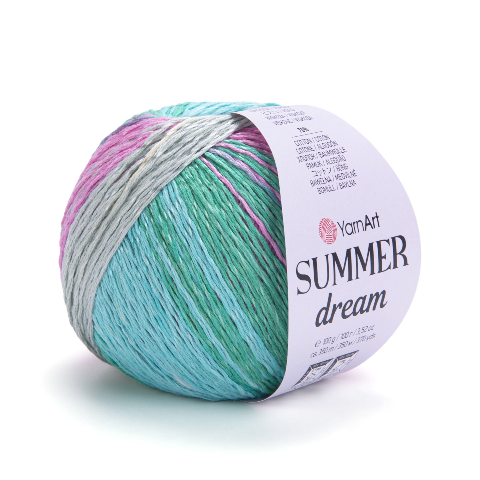 YARNART SUMMER DREAM -  MULTICOLOR KNITTING YARN VARIEGATED - 4309