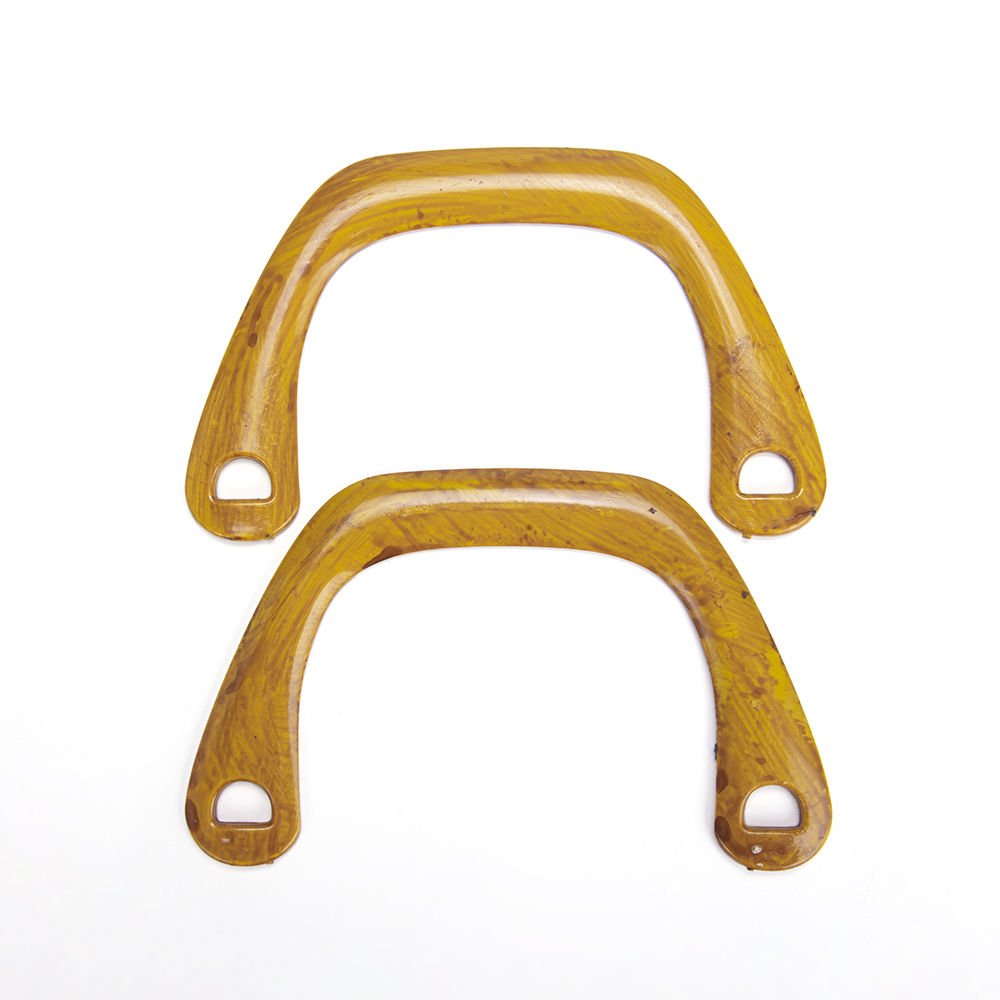 ACRYLIC U MODEL BAG HANDLE 2 PCS WOOD