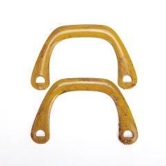 ACRYLIC U MODEL BAG HANDLE 2 PCS WOOD