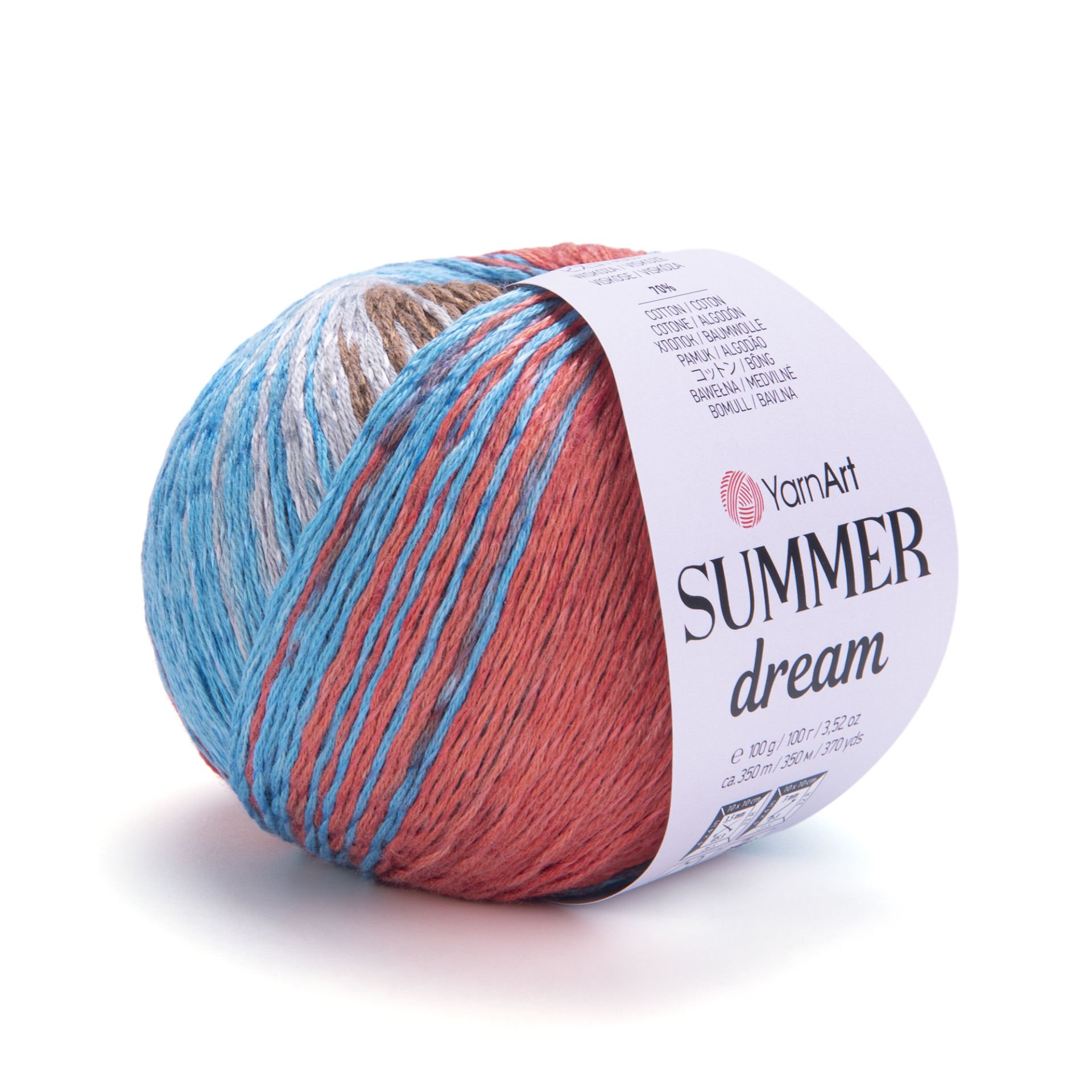 YARNART SUMMER DREAM -  MULTICOLOR KNITTING YARN VARIEGATED - 4311