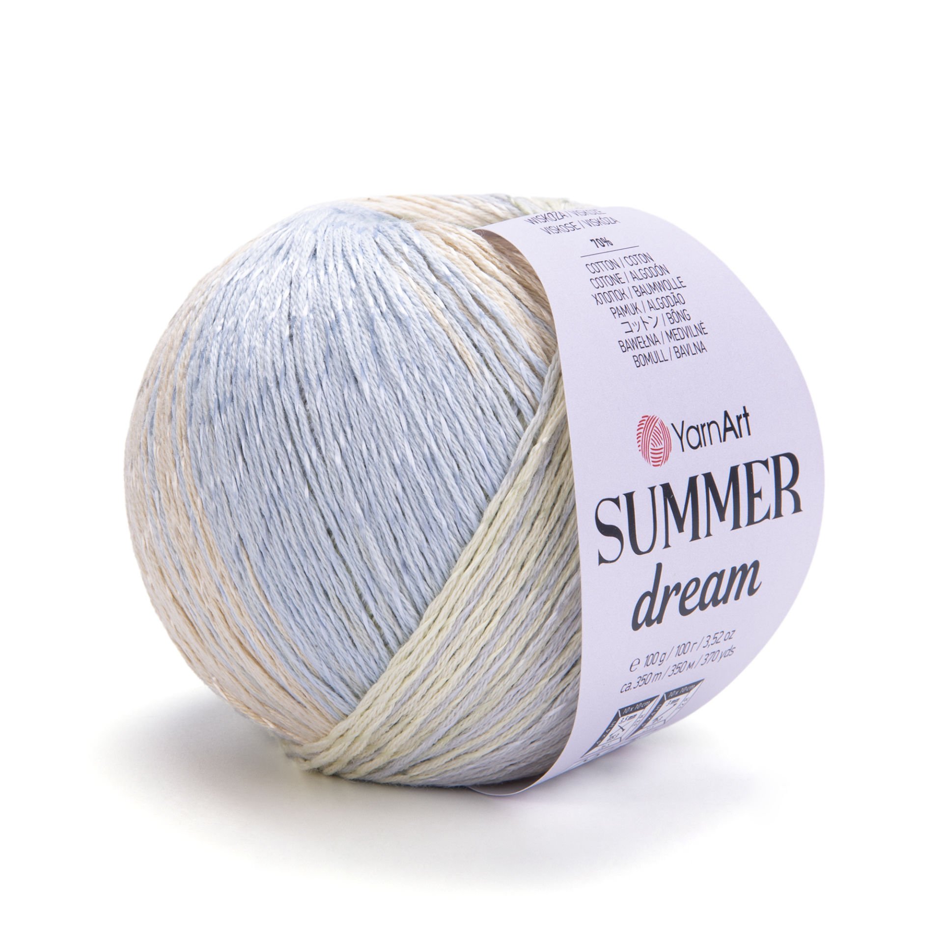YARNART SUMMER DREAM -  MULTICOLOR KNITTING YARN VARIEGATED - 4312