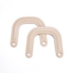 LEATHER LOOKING U MODEL BAG HANDLE 2 PCS BEIGE